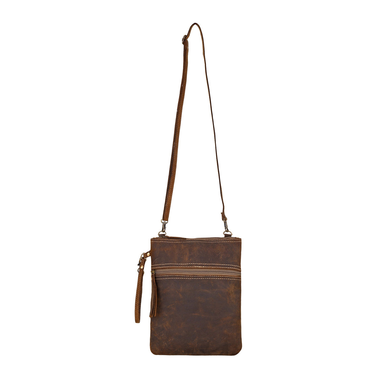 Myra Bursage Crossbody Bag for Women in brown with leather tassel - Myra USA
