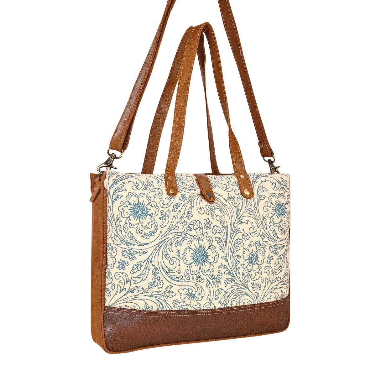 Myra Willow Mesa Messenger in Cream Floral - Myra USA