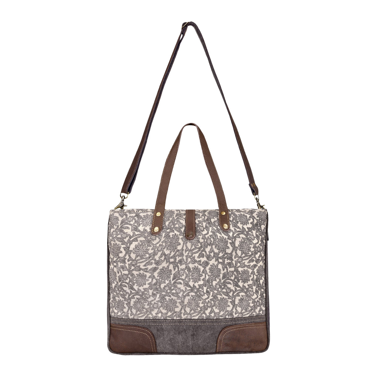 Myra Willow Mesa Messenger in Grey Floral - Myra USA