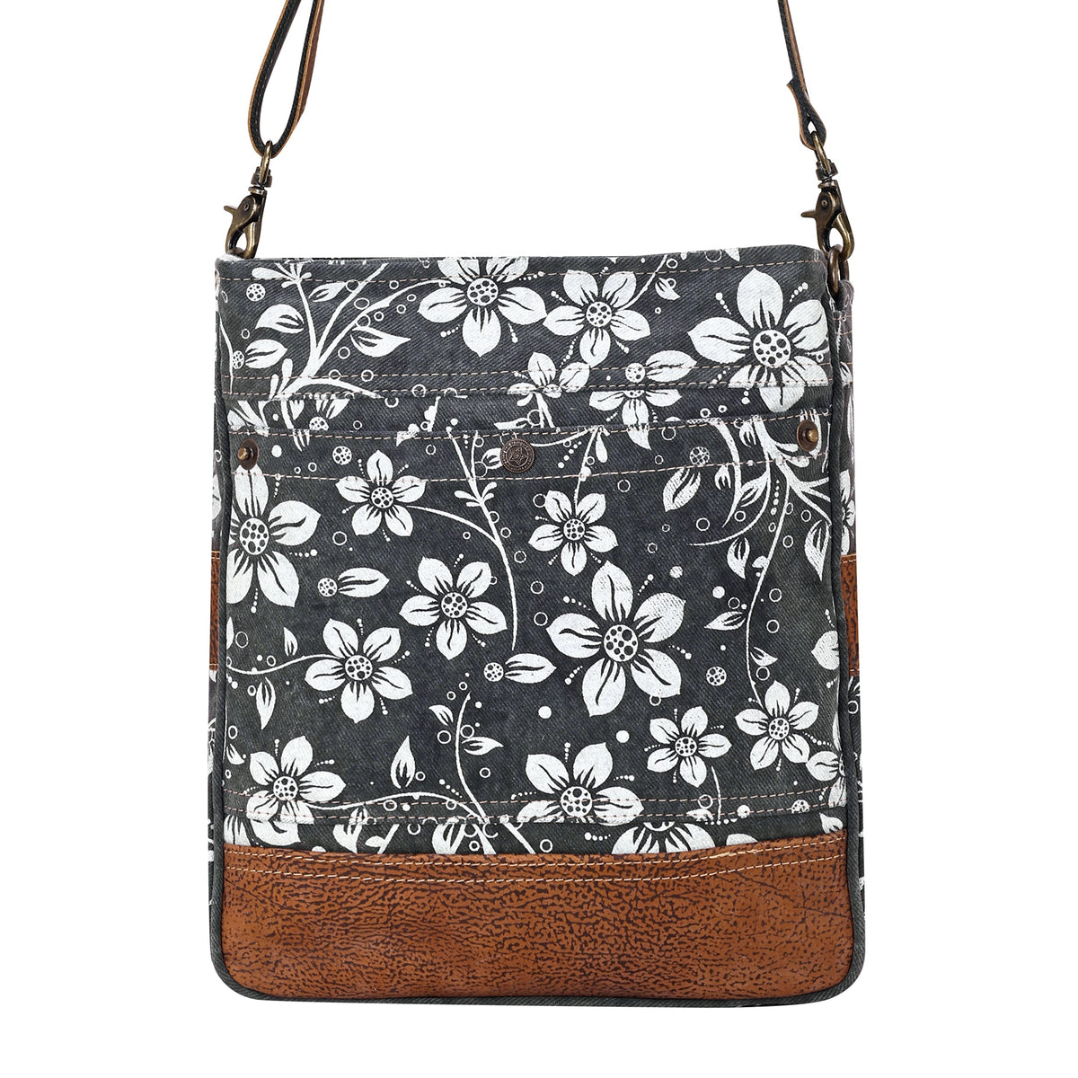 Myra Blossom Print Shoulder Bag in grey - Myra USA