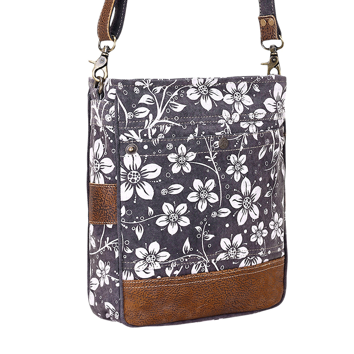 Myra Blossom Print Shoulder Bag in grey - Myra USA