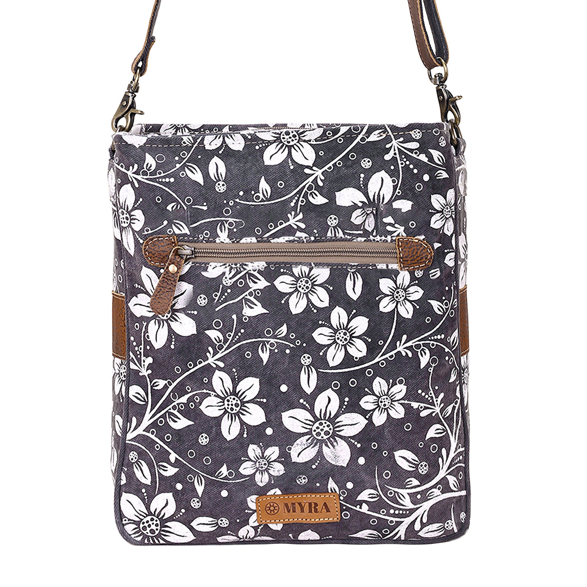Myra Blossom Print Shoulder Bag in grey - Myra USA