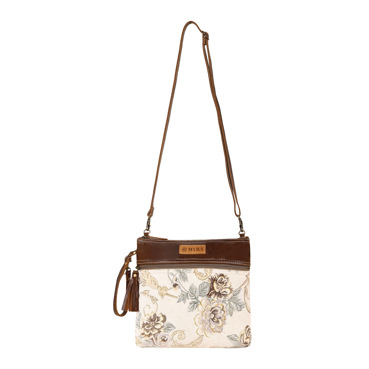Myra Contentment Small Crossbody Bag in cream - Myra USA