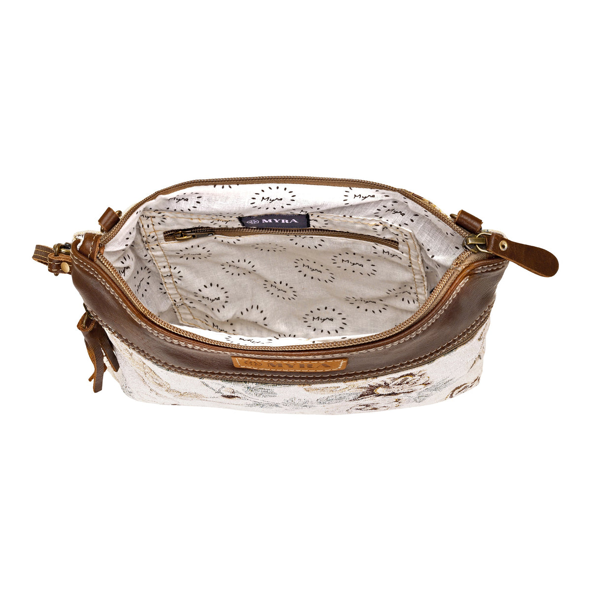 Myra Contentment Small Crossbody Bag in cream - Myra USA