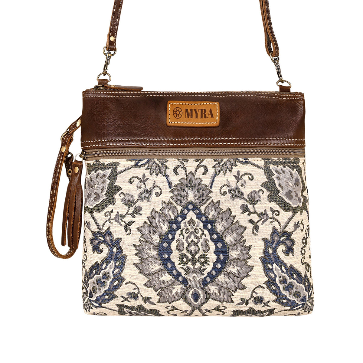 Myra Contentment Small Crossbody Bag in blue - Myra USA