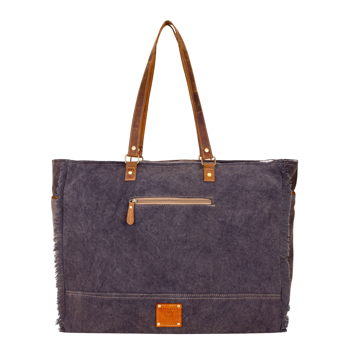 Myra Penstemon Weekender Bag for Women in olive with hair on and leather - Myra USA