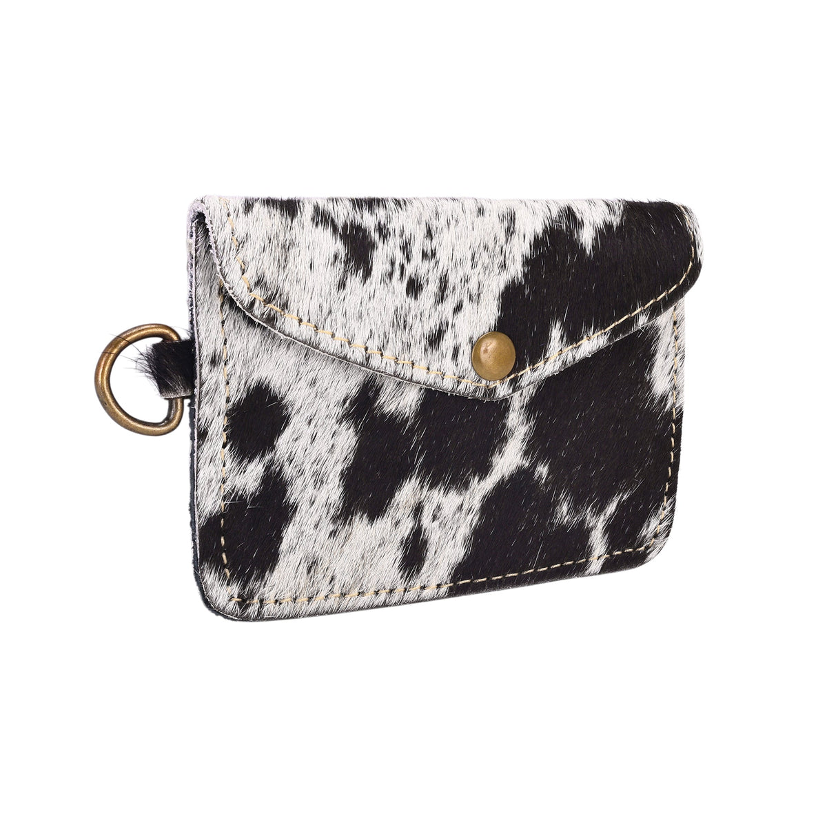Myra Juniper Moon Hairon Coin Purse in Cinder Ivory - Myra USA