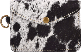 Myra Juniper Moon Hairon Coin Purse in Cinder Ivory