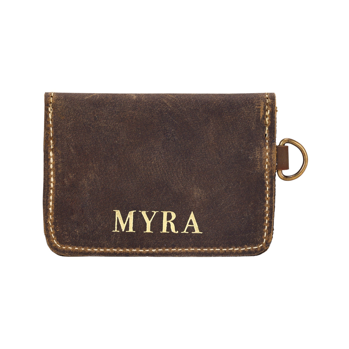 Myra Juniper Moon Leather Coin Purse in Mesa Black - Myra USA
