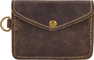 Myra Juniper Moon Leather Coin Purse in Mesa Black