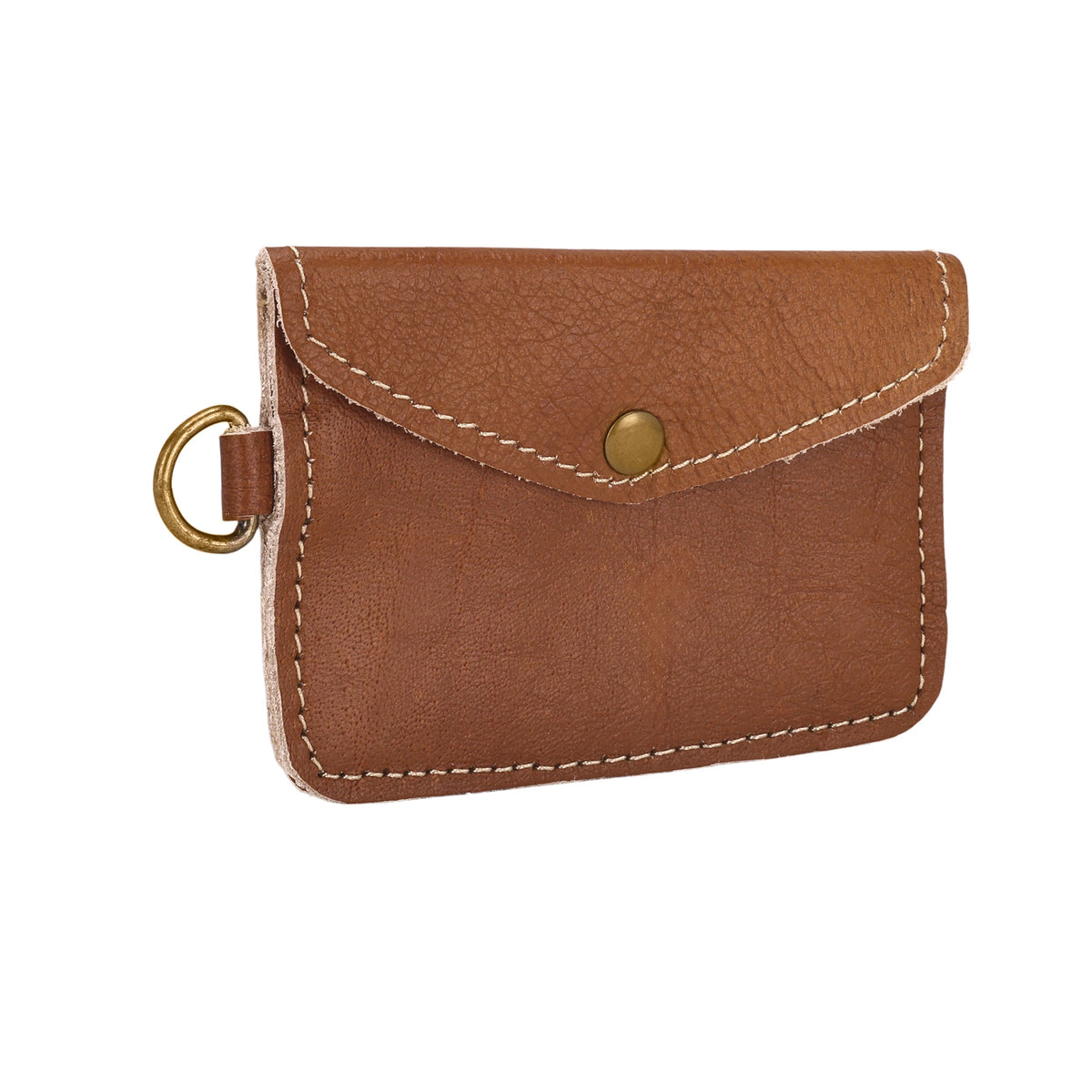Myra Juniper Moon Leather Coin Purse in Saddle Tan - Myra USA