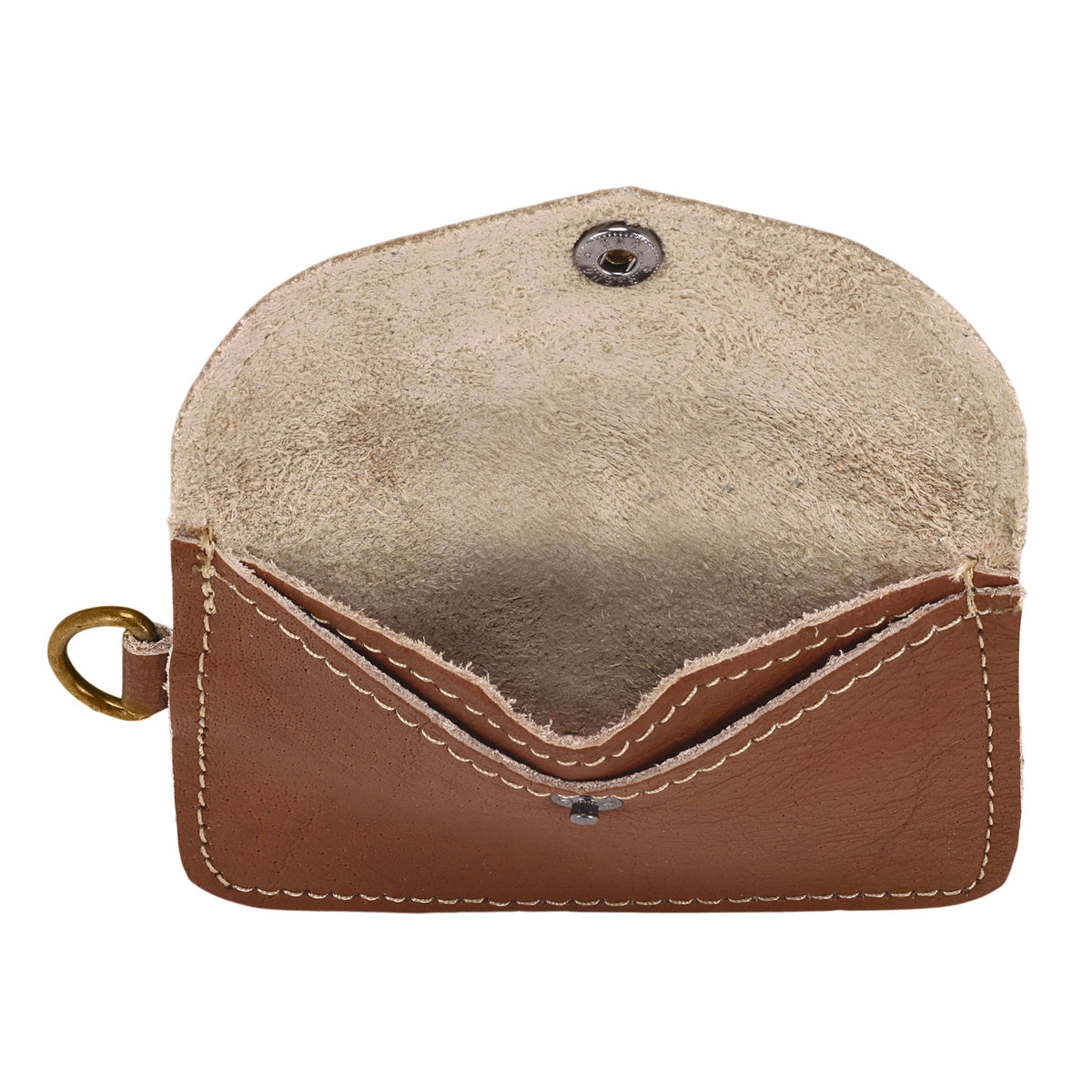 Myra Juniper Moon Leather Coin Purse in Saddle Tan - Myra USA