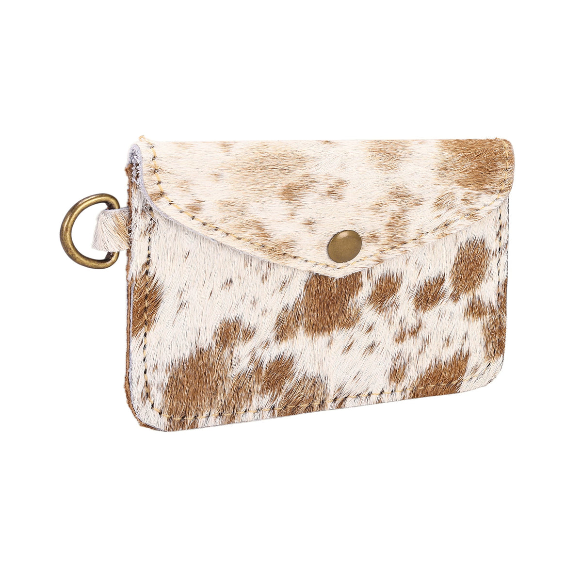 Myra Juniper Moon Hairon Coin Purse in Saddle Cream - Myra USA