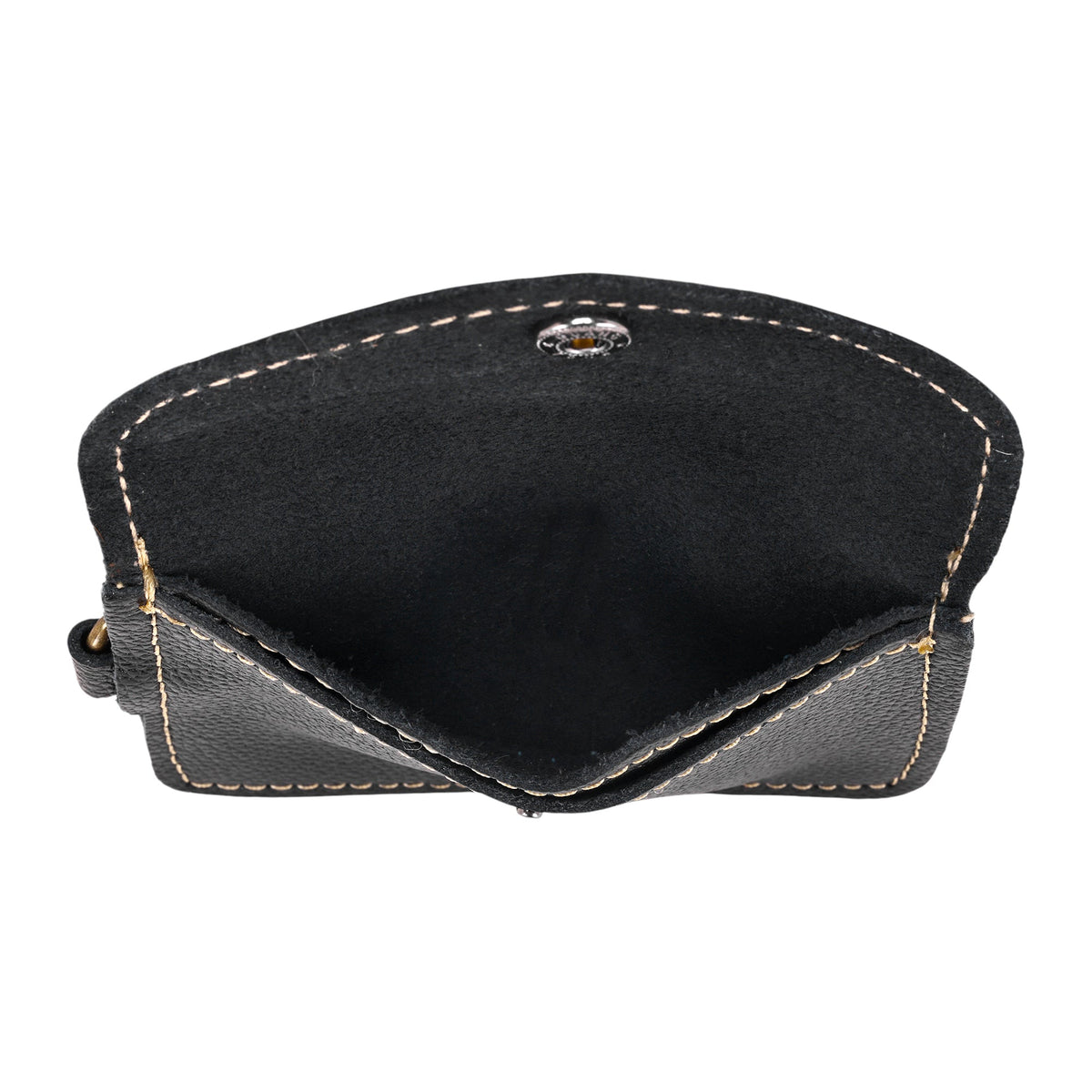 Myra Juniper Moon Leather Coin Purse in Midnight Black - Myra USA