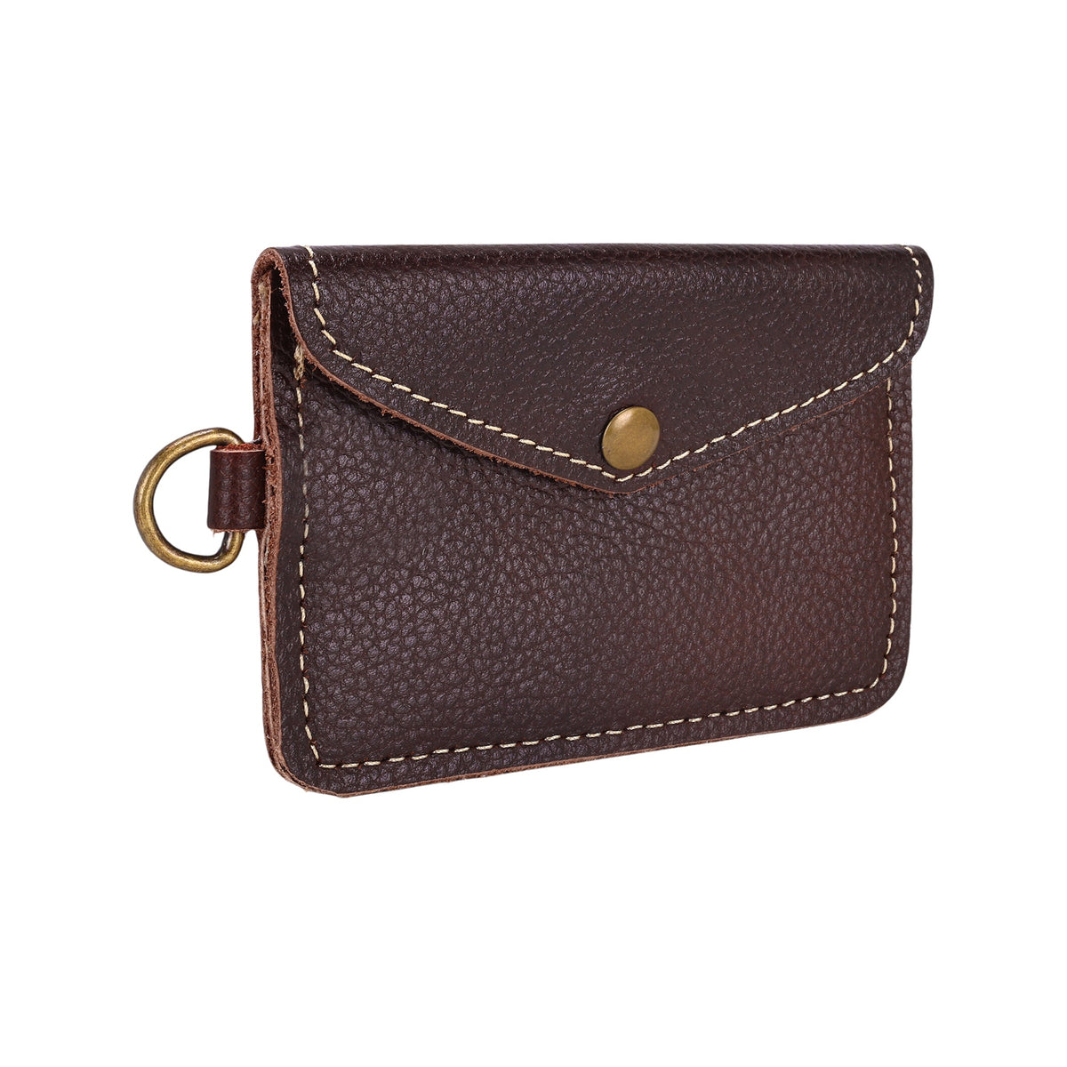 Myra Juniper Moon Leather Coin Purse in Espresso Brown - Myra USA