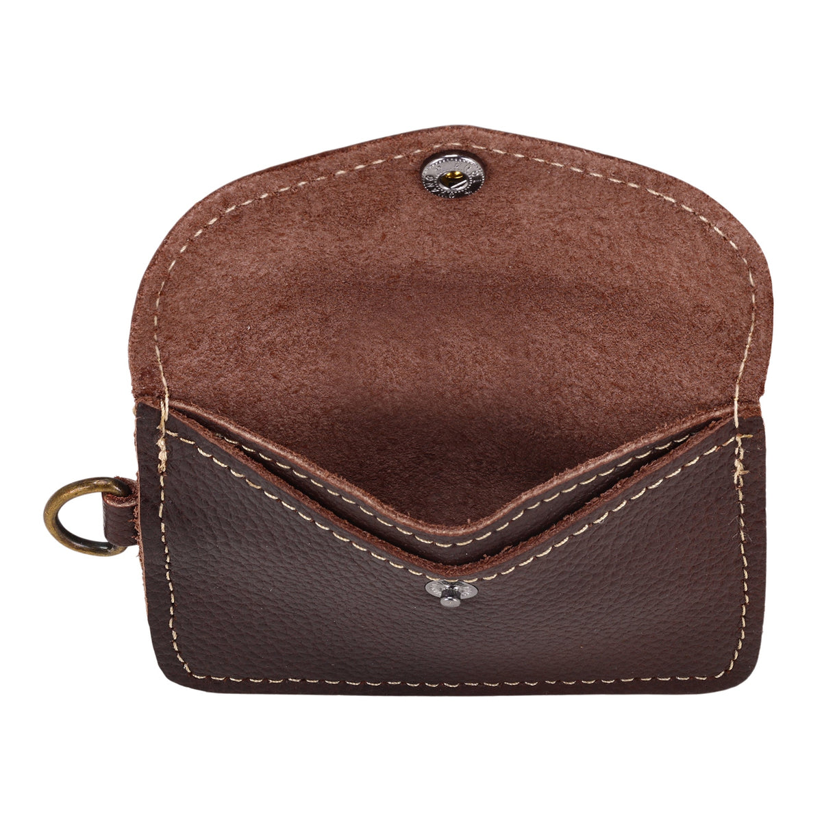 Myra Juniper Moon Leather Coin Purse in Espresso Brown - Myra USA
