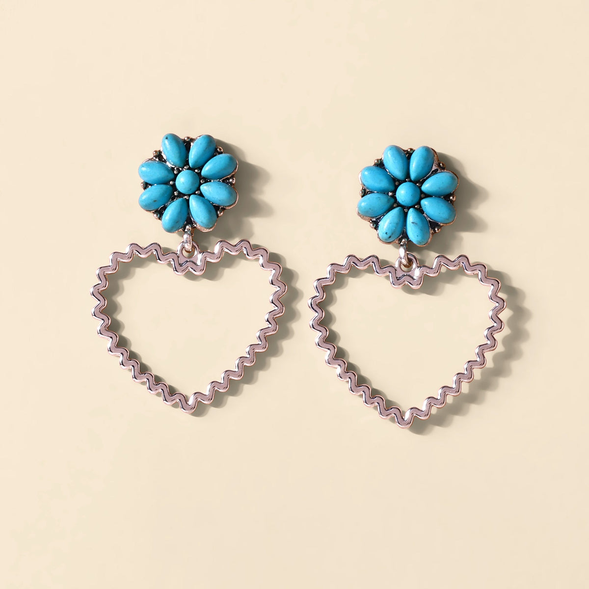 Myra Heartstring Earrings in Turquoise Blue - Myra USA
