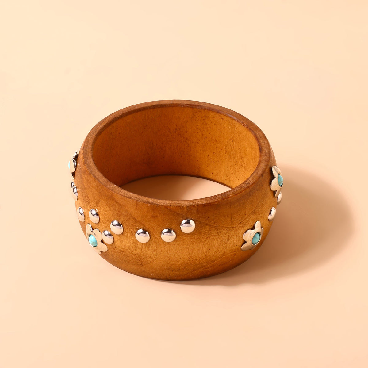 Myra Rodeo Flower Cuff in Honey Brown - Myra USA