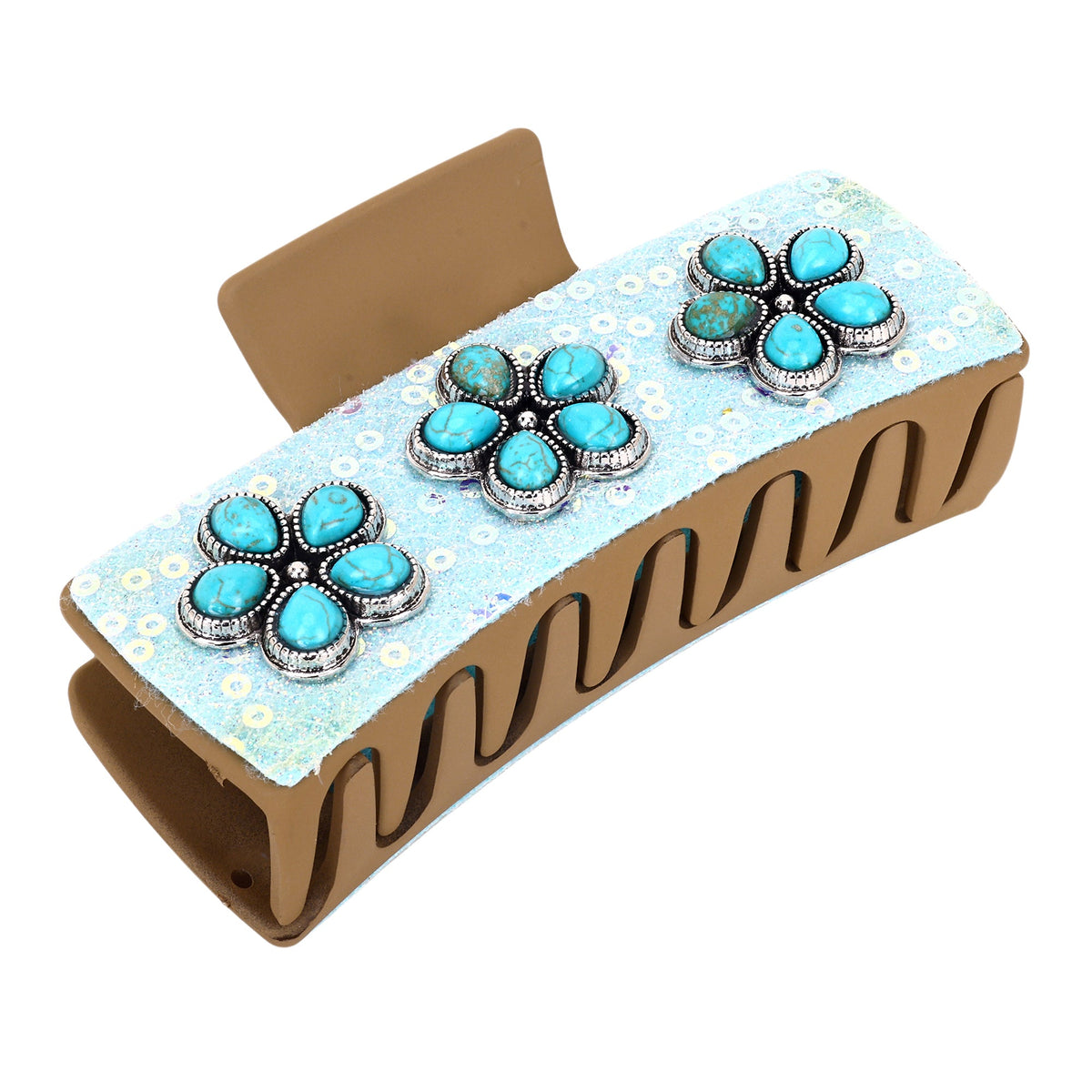 Myra Concho Gem Clip in Frost Light Blue - Myra USA