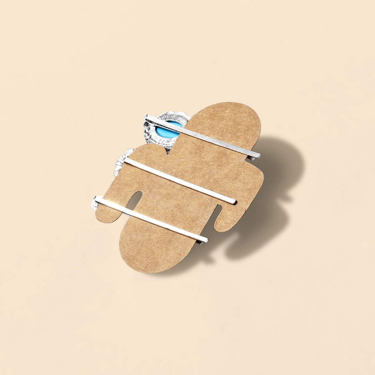 Myra Buckle Charm Hair Pin Set in Aqua Blue - Myra USA