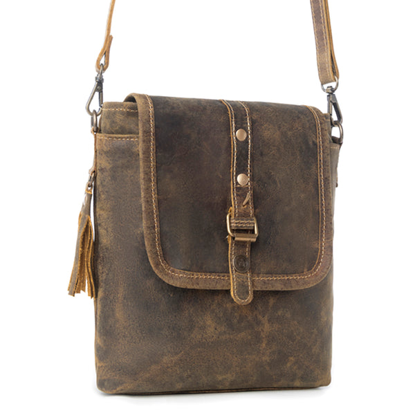 Brown Beauty Leather Bag - Myra USA