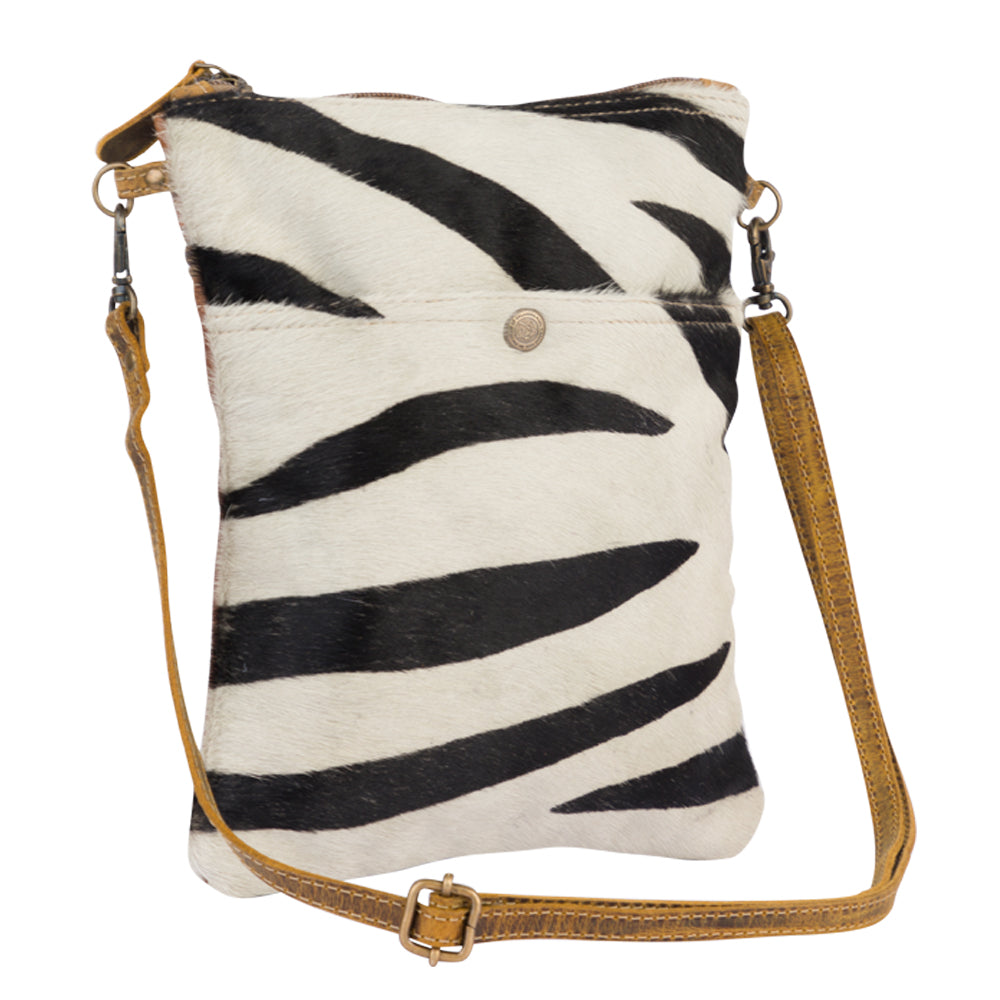 Stripey Leather Crossbody Bag - Myra USA