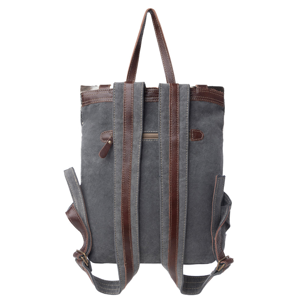 Myra Vibe with Me Backpack Bag for Women with upcycled canvas in