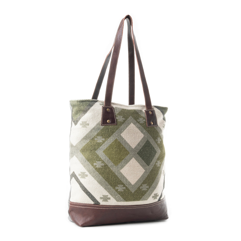 Checkered Tote Bag - MyraUSA