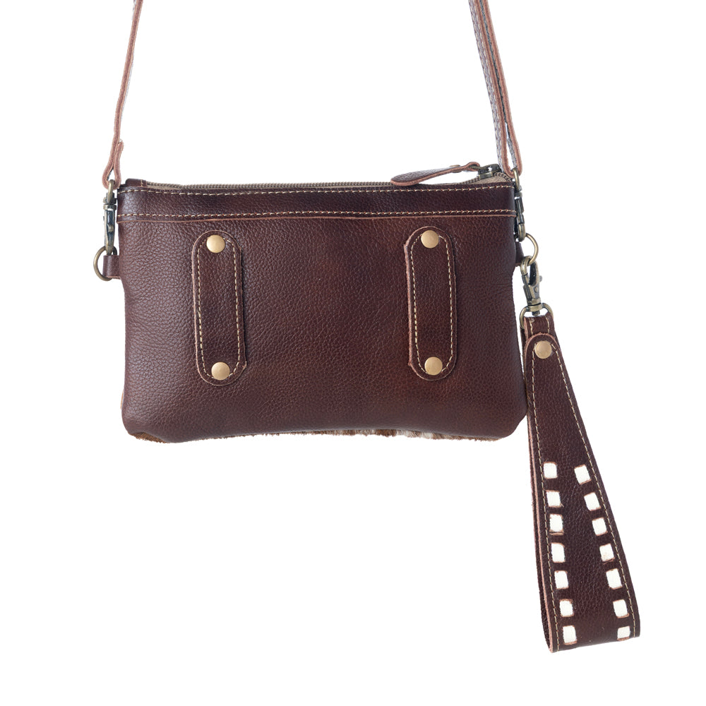 Myra Streaks Delight Belt Bag for Women with hairon hide and handtooled leather with dual straps - Myra USA