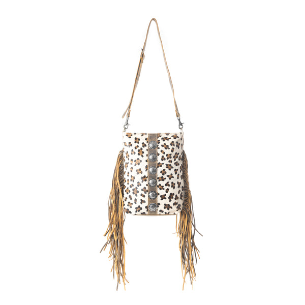 Ornamental  Leather & Hairon Bag - Myra USA