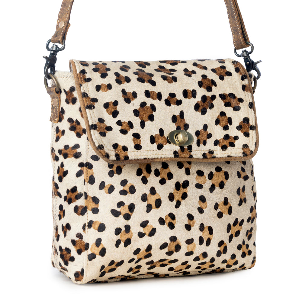 Quaint Leopard Print Leather & Hairon Bag