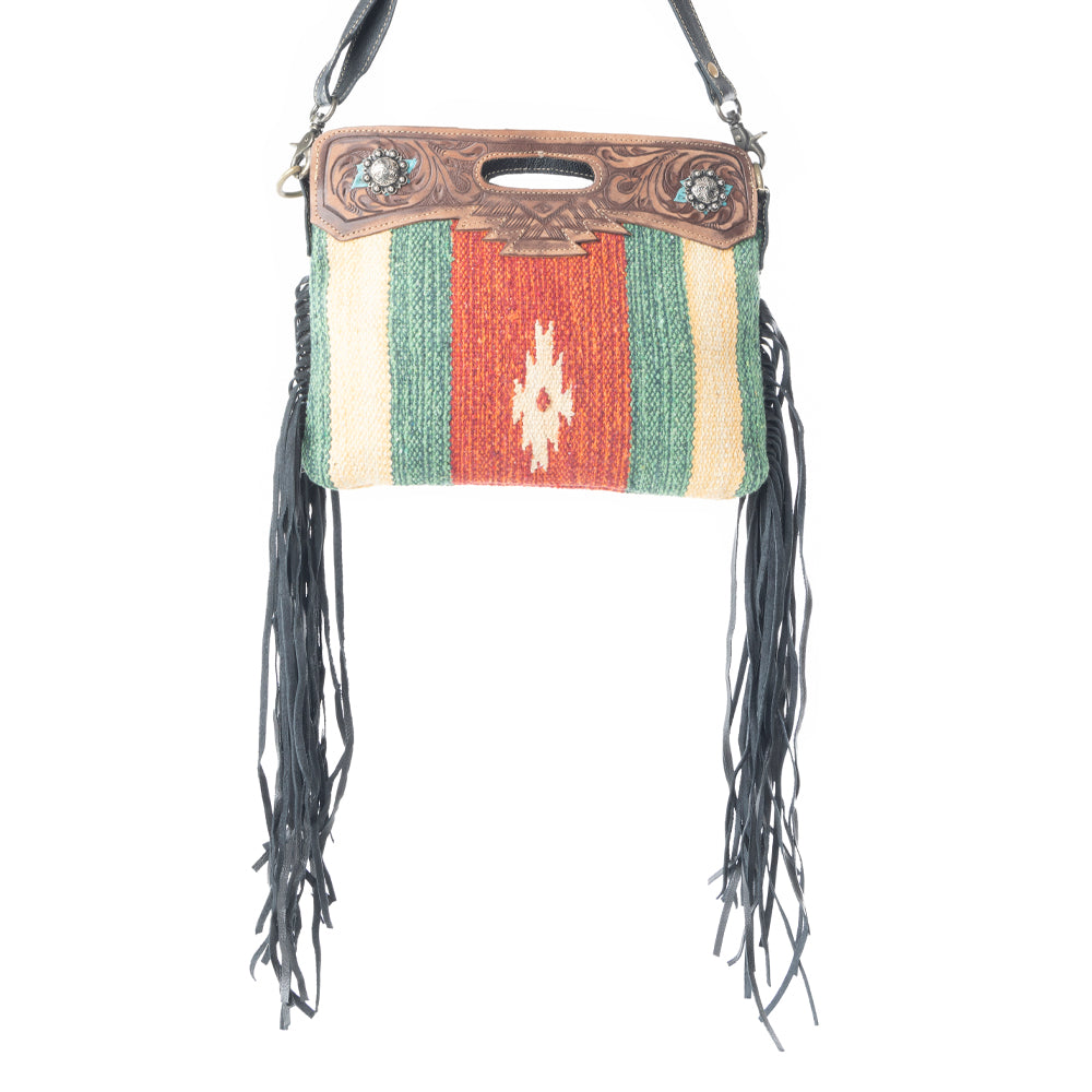 Rubious  Hand-Tooled Bag - Myra USA