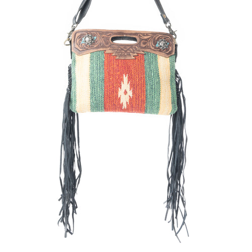 Rubious  Hand-Tooled Bag - Myra USA