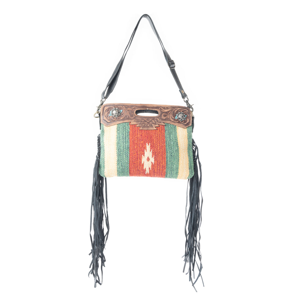 Rubious  Hand-Tooled Bag - Myra USA