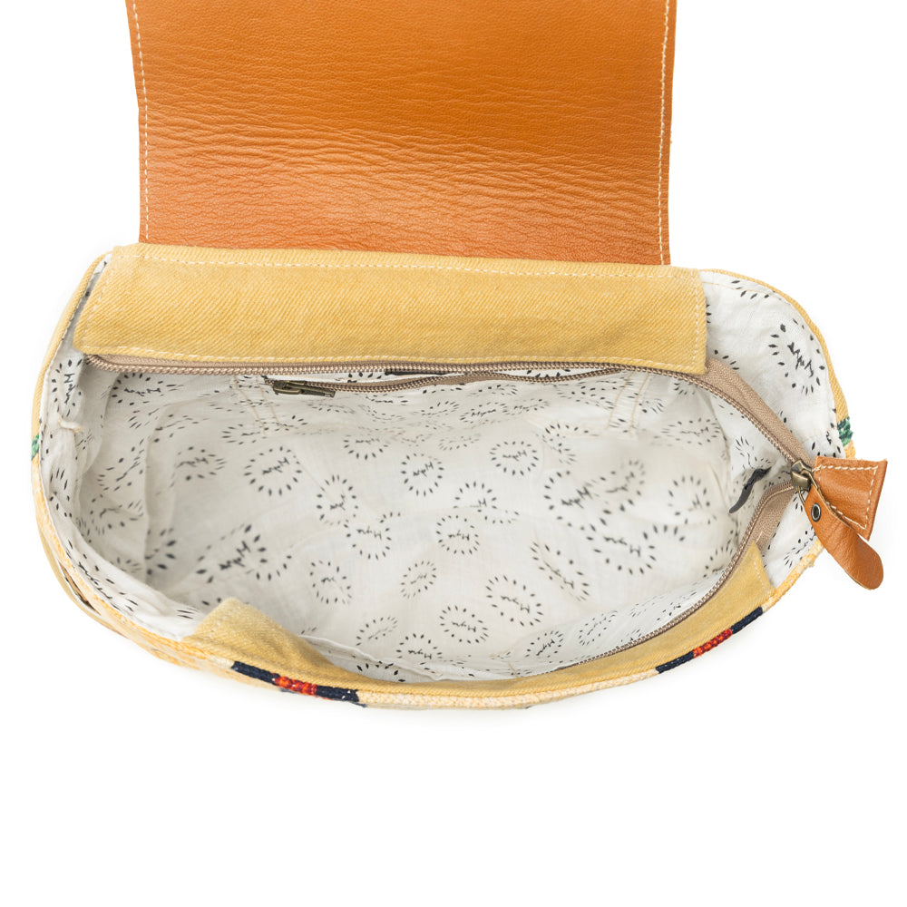Lucent Backpack Hand-Tooled Bag. - Myra USA