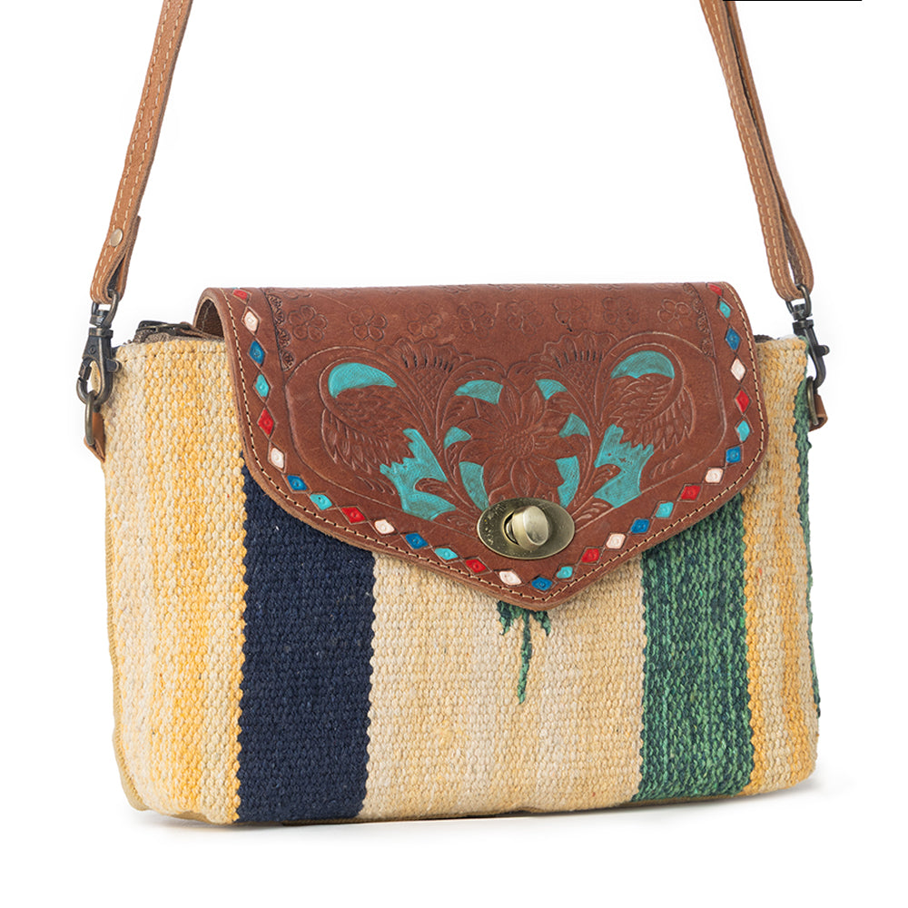 Beamy Rays Hand-Tooled Bag.