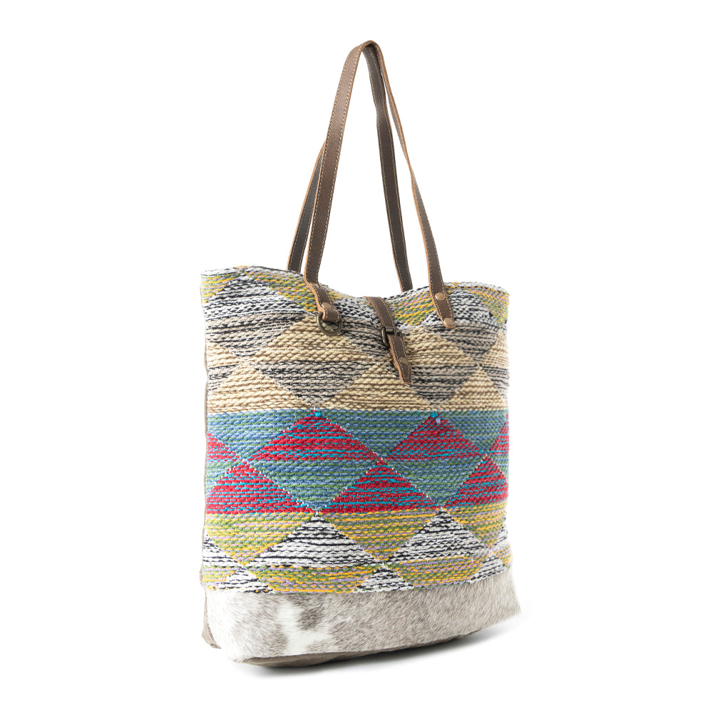 Multicolored Waves  Tote Bag, - MyraUSA