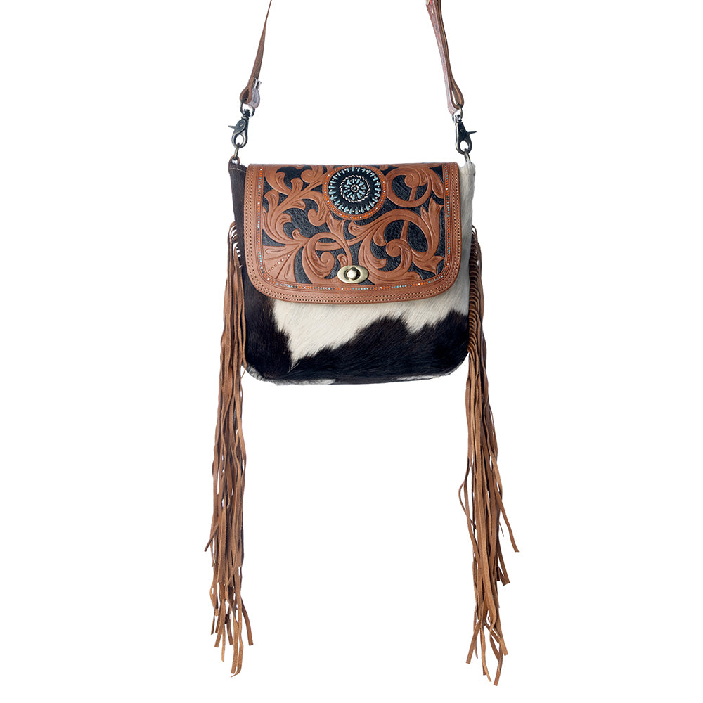 Brown Boughs  Hand-Tooled Bag