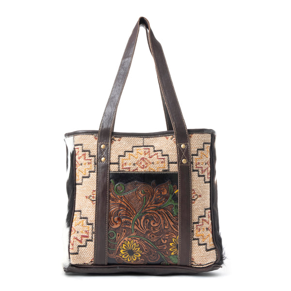 Fleur  Hand-Tooled Bag - MyraUSA