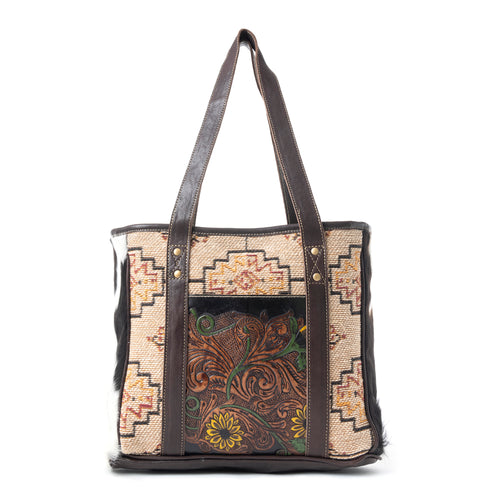 Fleur  Hand-Tooled Bag - MyraUSA