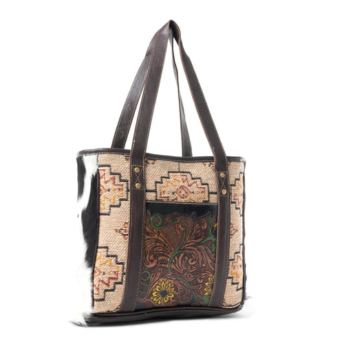 Fleur  Hand-Tooled Bag - MyraUSA