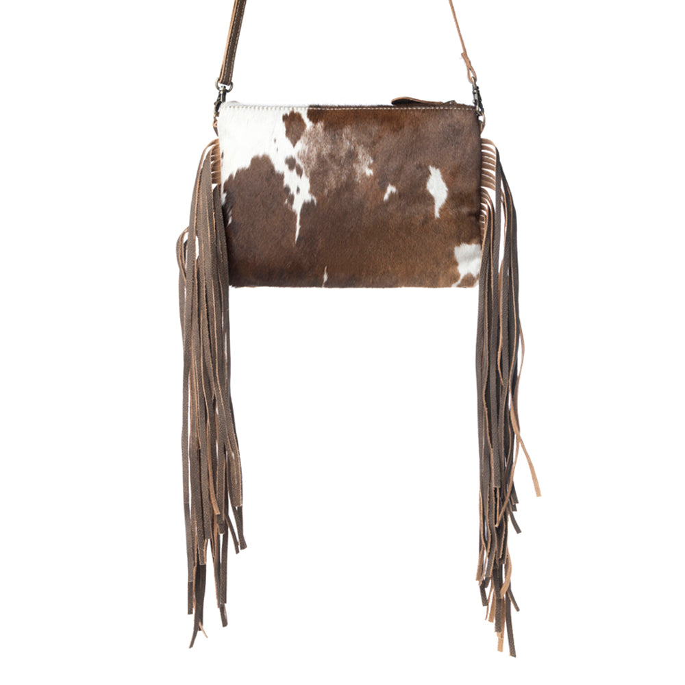 Fractional Leather & Hairon Bag - Myra USA