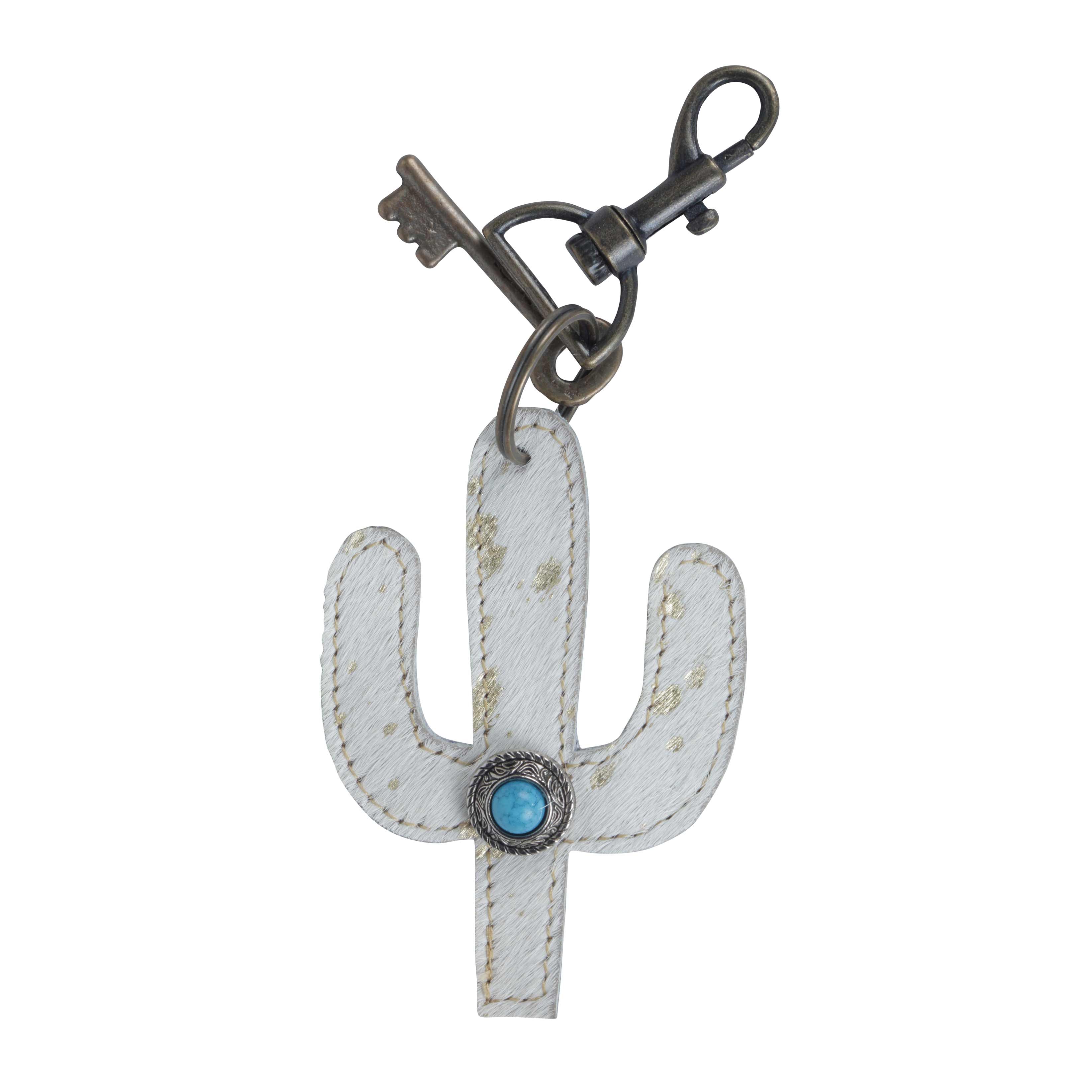 White Cactus Key Fob - MyraUSA