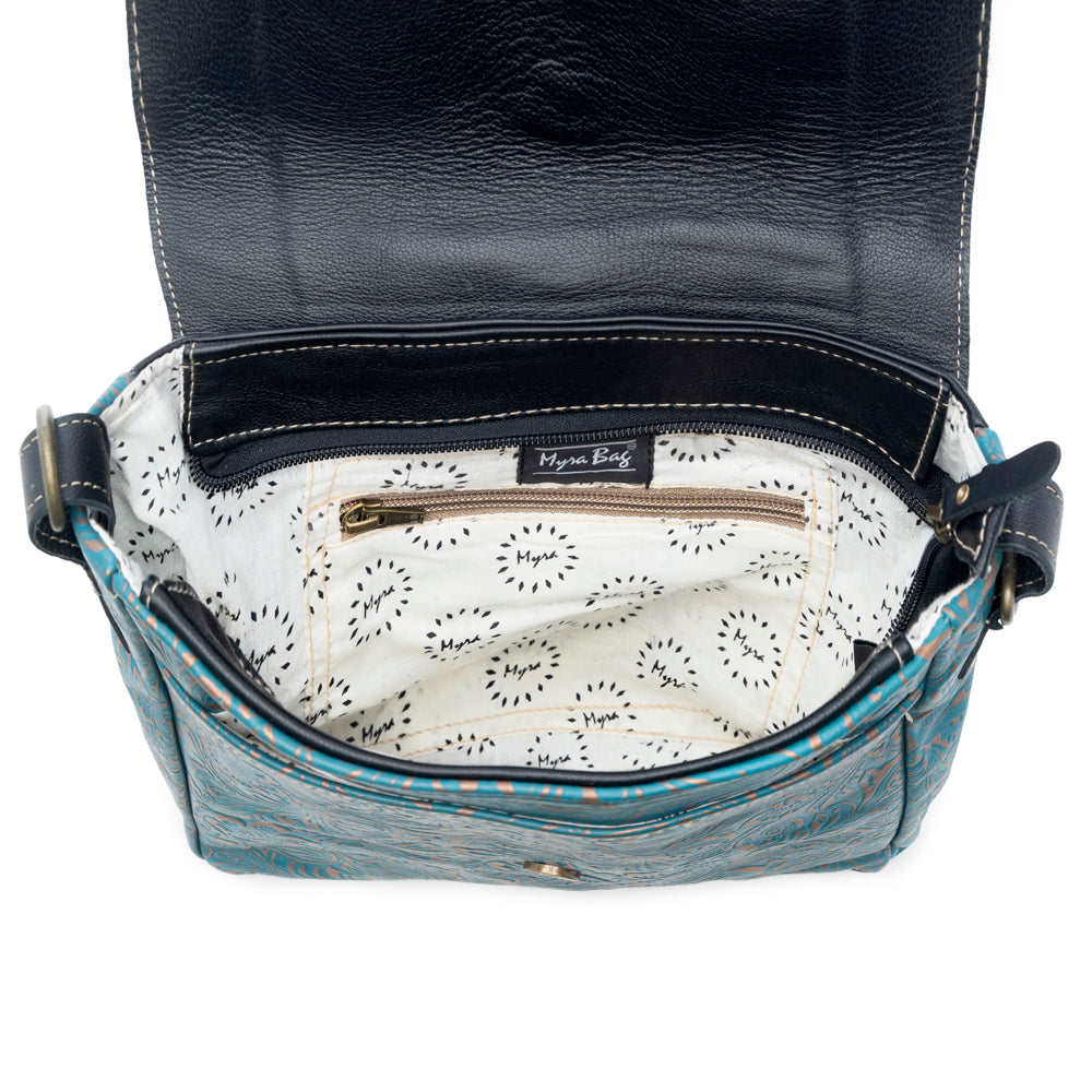 Blue Rose  Leather & Hairon Bag - Myra USA