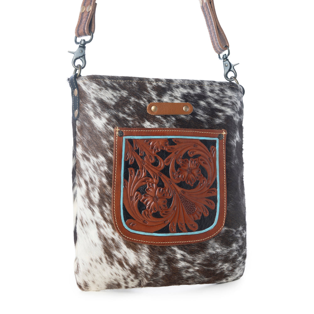 Flowering  Hand-Tooled Bag