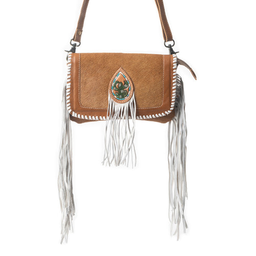 Silver Unicorn Leather & Hairon Bag - MyraUSA