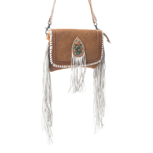 Silver Unicorn Leather & Hairon Bag - MyraUSA