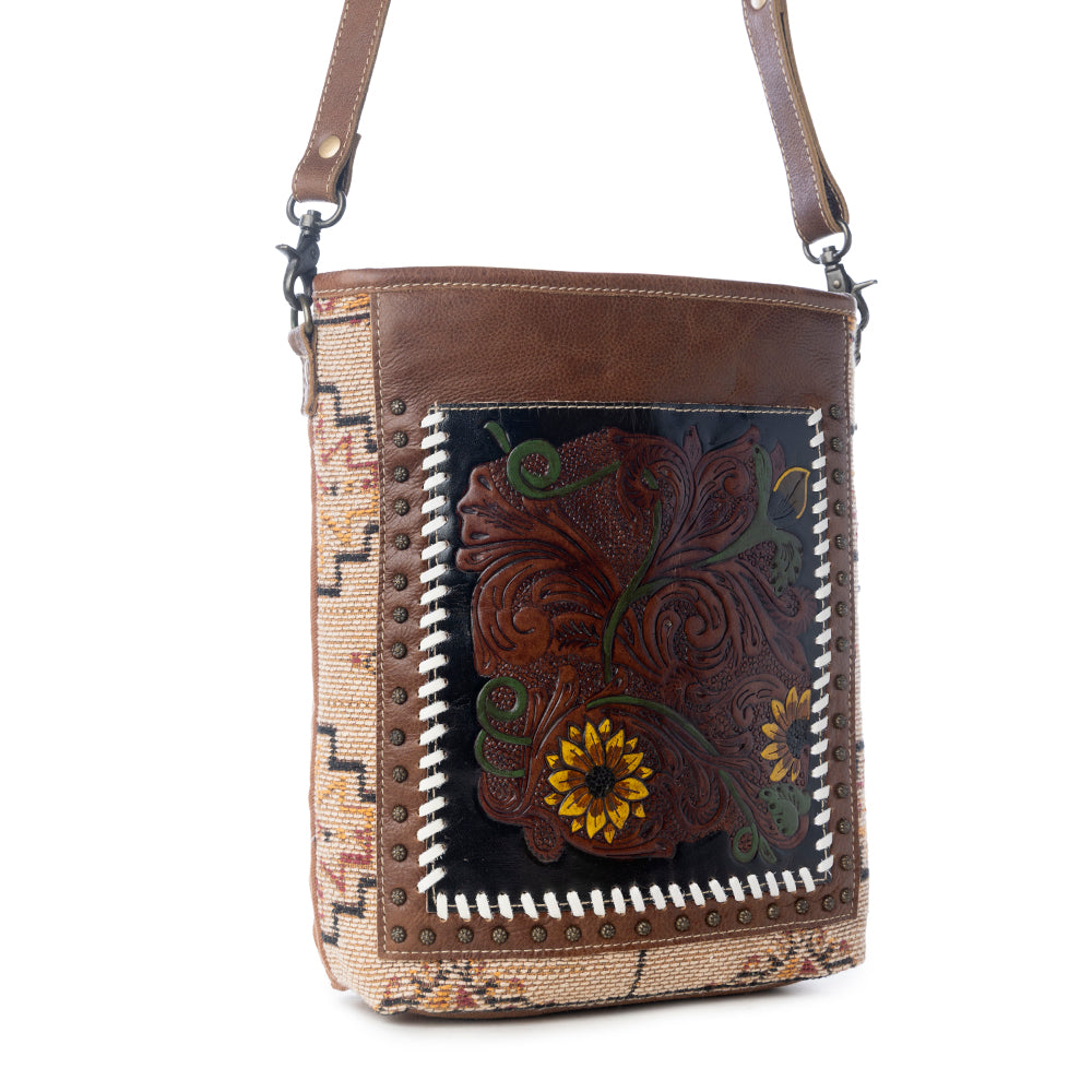 Floral Embers Hand-Tooled Bag - Myra USA
