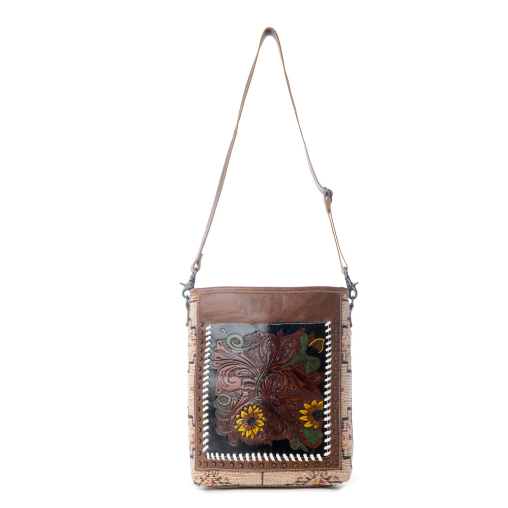 Floral Embers Hand-Tooled Bag - Myra USA