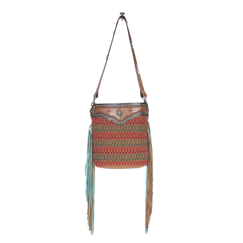 Accenting Hues Hand-Tooled Bag